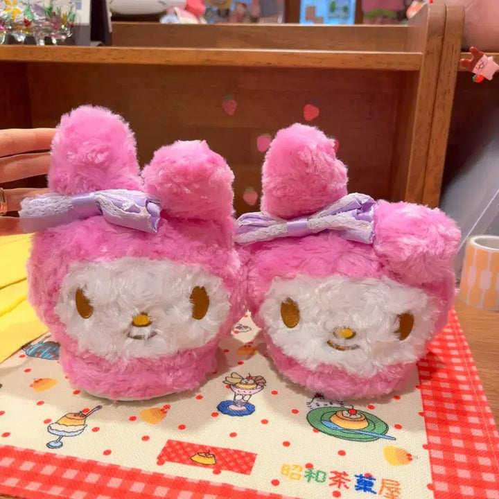 [BUNJANG] Vintage Sanrio My Melody Plush Slippers / 고전 산리오 마이멜로디 인형 실내화 슬리퍼 미사용