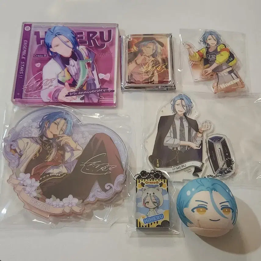 [BUNJANG] Ensemble Stars! Crazy:B Himeru 8th Anniversary Acrylic Stand, 3rd Anniversary Acrylic Charm, Corotta, Manju - Bundle Set / 앙스타 크레이지비 히메루 8주년 아크릴 3성 아크릴 하트 코롯타 만쥬 등 일괄