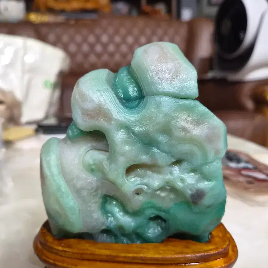 [BUNJANG] South African Emerald Agate Gemstone / 남아프리카 에메랄드 마노석 10.5~14~4.5