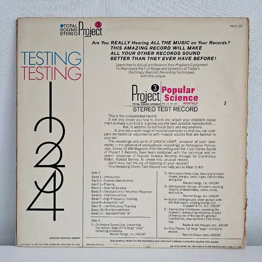[BUNJANG] Stereo Test Record - Testing 1, 2, 3, 4 LP / 오디오 테스트 LP 음반인 &