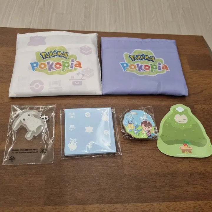 [BUNJANG] Pokemon Pocopia Pouch, Keychain, Sticker, Pin Button Set / 포켓몬 포코피아 파우치, 키링, 스티커, 핀버튼 세트