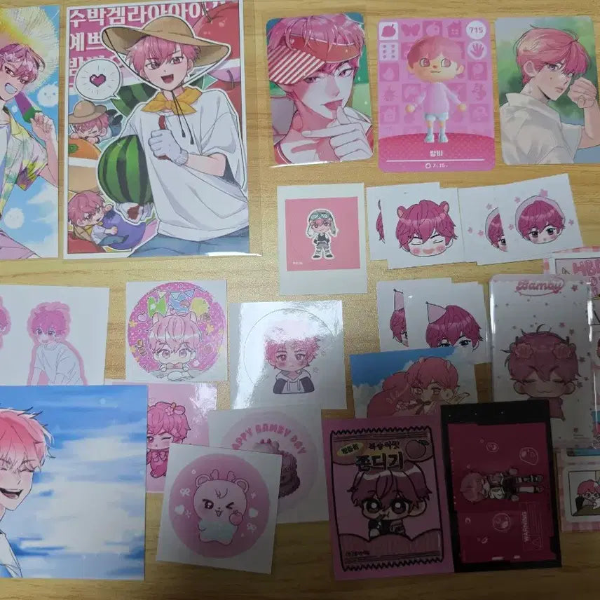 [BUNJANG] PLAVE Bambi Lucky Draw Postcard Sticker Bundle Set / 플레이브 밤비 생카 럭드 엽서 스티커 일괄