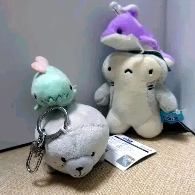 [BUNJANG] Fish Plush Keychain Set (4 Types) / 물고기 인형 키링 4종 판매