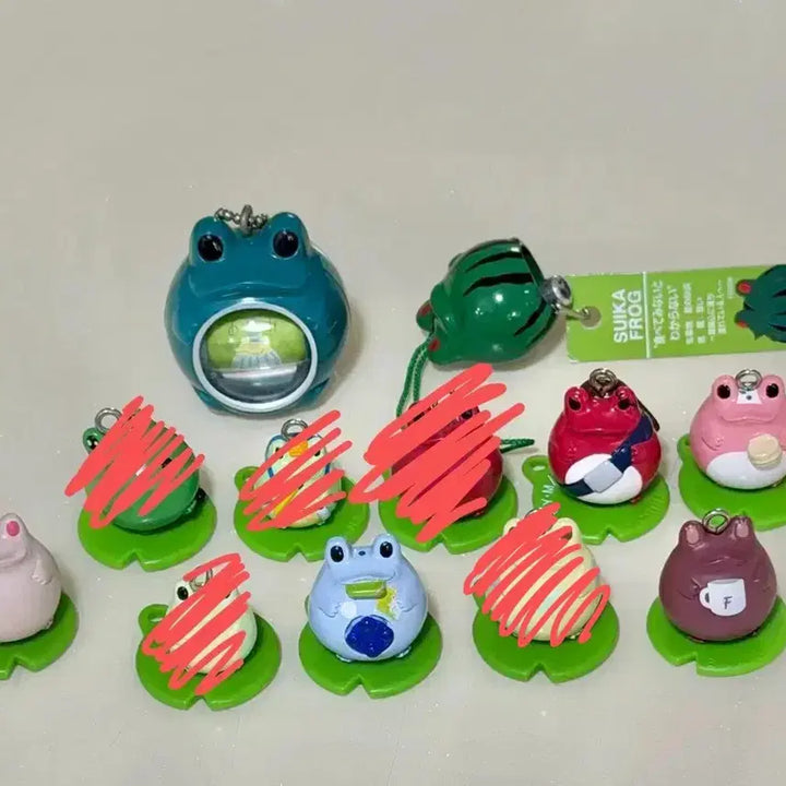 [BUNJANG] Retro Frog Style Leaf Keychain Collection / 고전 프로그 스타일 잎사귀 키링 모음