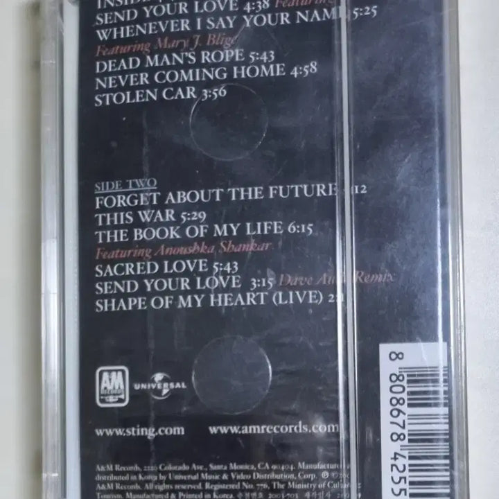 [BUNJANG] Sting Sacred Love Unsealed Cassette Tape / 스팅 - Sacred Love (미개봉 카세트테이프)