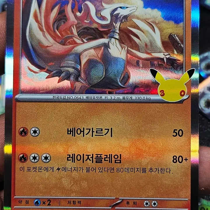 [BUNJANG] Pokemon Reshiram &amp; Zekrom 30th Anniversary Card / 30주년 포켓몬 레시라무, 제크로무