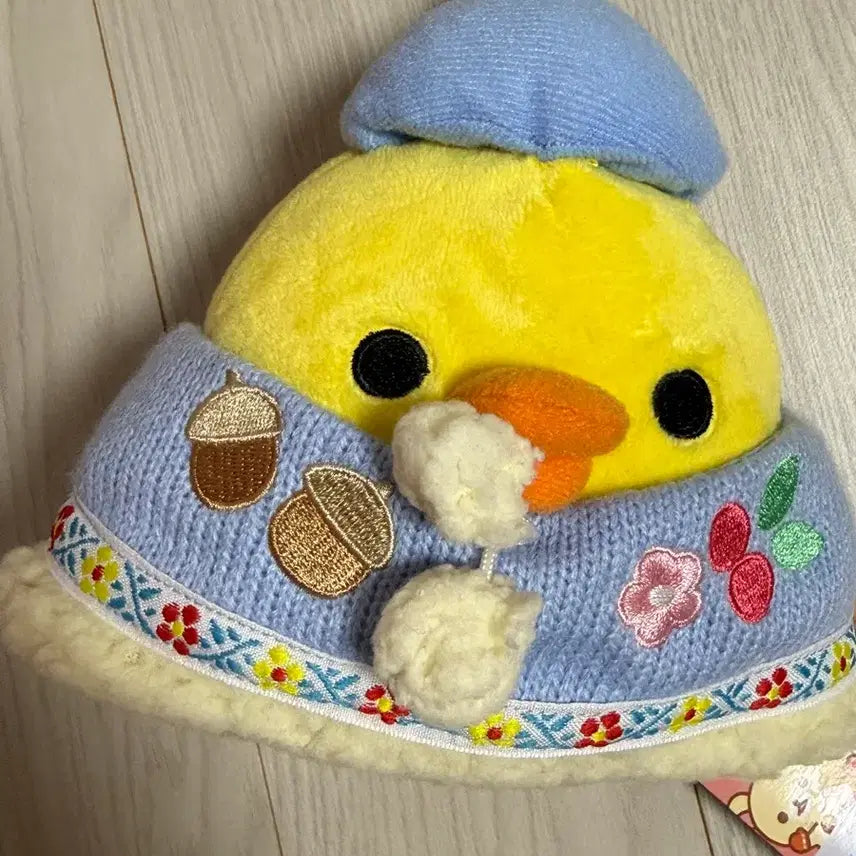 [BUNJANG] Rilakkuma Kiiroitori Chick Winter Poncho Doll / 리락쿠마 키이로토리 병아리 겨울 판초 인형