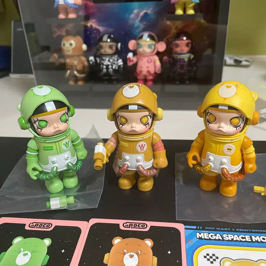 [BUNJANG] Pop Mart Mega Space Molly Care Bears 3 Types Set / 팝마트 메가 스페이스 몰리 케어베어 3종 세트