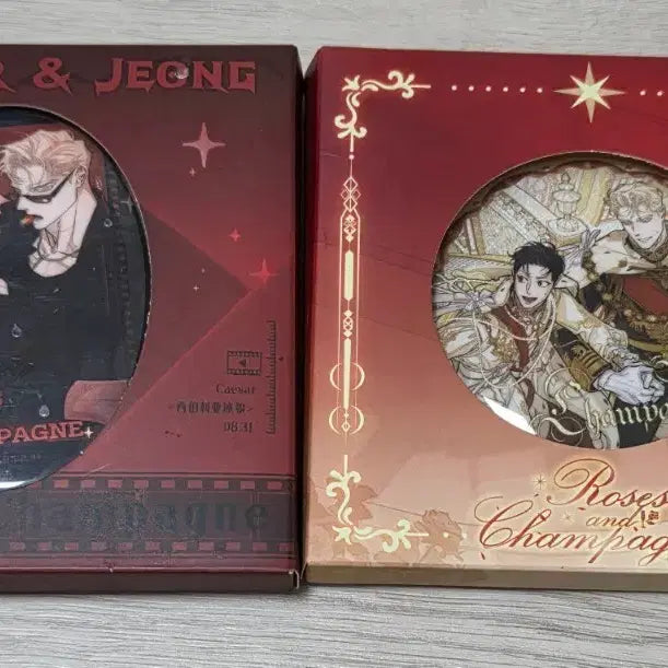 [BUNJANG] Rose and Champagne China Collaboration Can Badge / 장미와샴페인 중국콜라보 캔뱃지