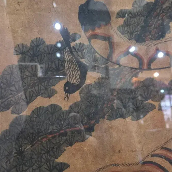 [BUNJANG] Magpie and Tiger Folk Painting Framed / 민화 / 까치호랑이