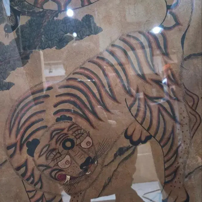 [BUNJANG] Magpie and Tiger Folk Painting Framed / 민화 / 까치호랑이