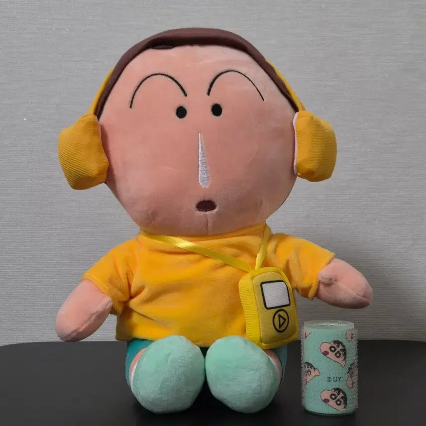 [BUNJANG] Crayon Shin-chan Large Plush Headphone Toy / [새상품/택있음] 31cm 크레용신짱 대형 인형 헤드폰 맹구