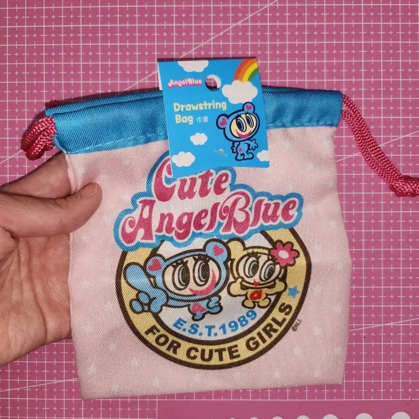 [BUNJANG] Angel Blue Drawstring Bag Pink / 엔젤블루 드로스트링 백 핑크 공식