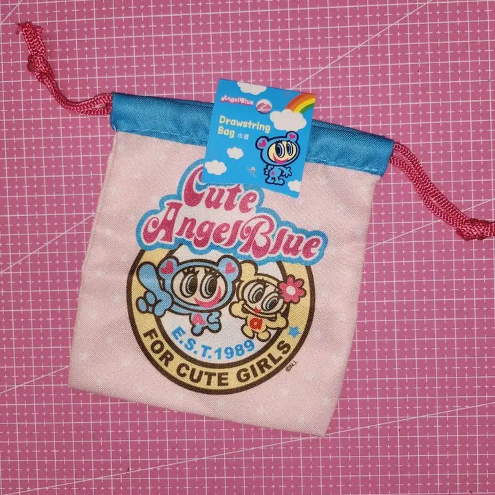 [BUNJANG] Angel Blue Drawstring Bag Pink / 엔젤블루 드로스트링 백 핑크 공식