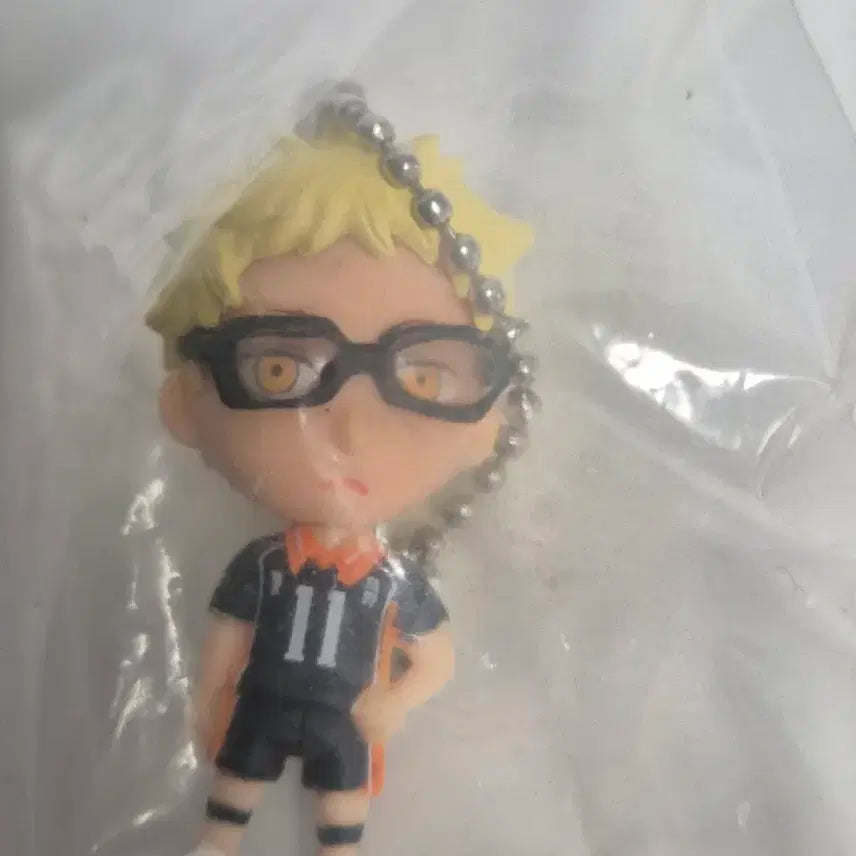 [BUNJANG] Haikyuu!! Tsukishima Kei Gacha Keychain Mini Figure / 하이큐 가챠 키링 츠키시마 케이 미니피규어