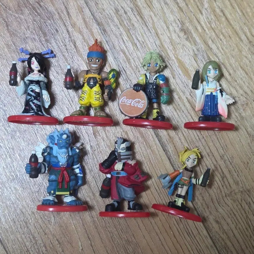 [BUNJANG] Final Fantasy X Coca-Cola 7-Figure Bundle Set / 파이널판타지X 코카콜라 피규어 7종 일괄