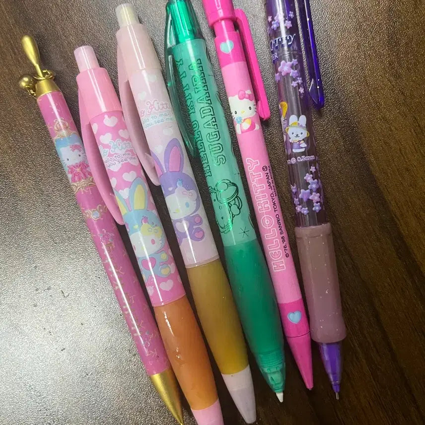 [BUNJANG] Vintage Kitty Bundle Set Mechanical Pencil &amp; Straps / 일괄)고전키티샤프/킽스/키티스트랩/고전키티
