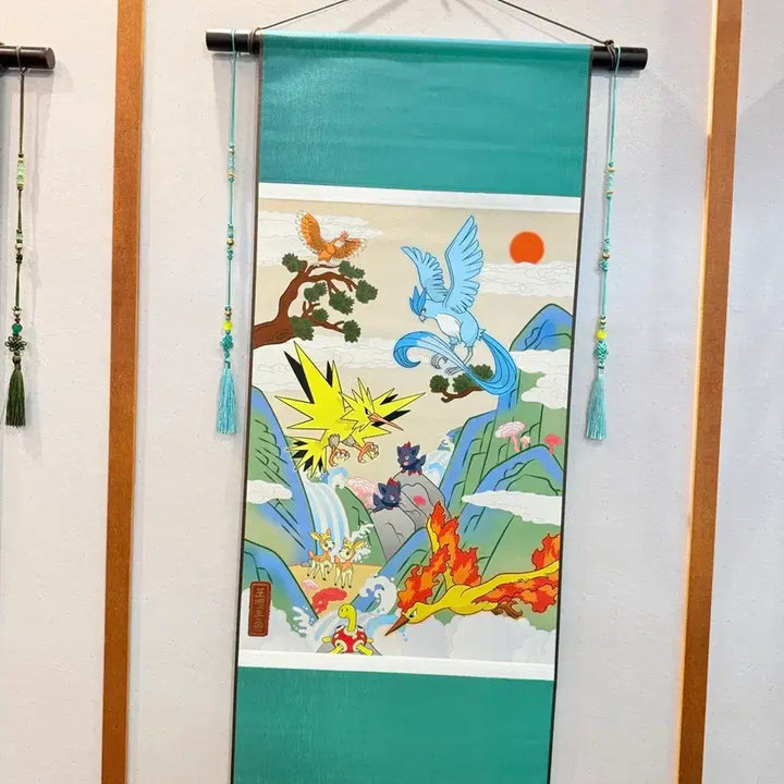 [BUNJANG] Pokemon 30th Anniversary Ancient Collection Scroll Limited Edition / 포켓몬 스토어 고풍에디션 족자 30주년 전설 한정판