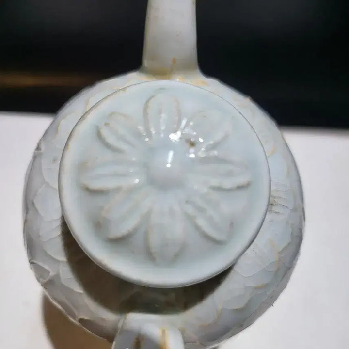 [BUNJANG] Korean Celadon Teapot with Floral Pattern / 영청자 주전자