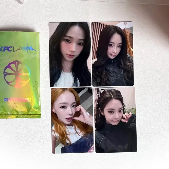 [BUNJANG] aespa Lemonade KFC Photocard Set (Unsealed) / 에스파 lemonade KFC광고 포카 미개봉 세트