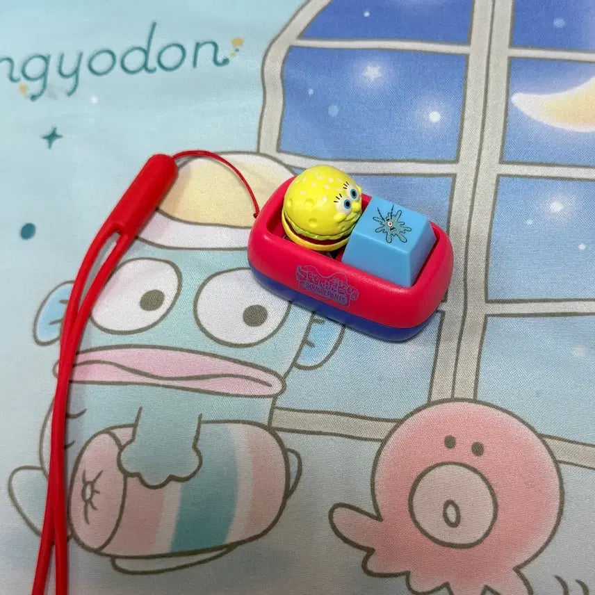 [BUNJANG] SpongeBob Keycap Keyring / 전시용 스폰지밥 키캡 키링