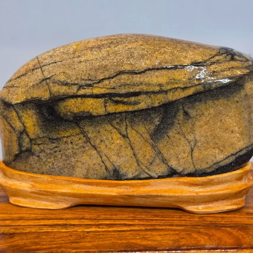 [BUNJANG] Namhan River Calligraphy Stone with Good Texture and Expressive Humor / 26092736 석질이 좋고 농담이 표현된 남한강 세필 문양석 수석 팝니다