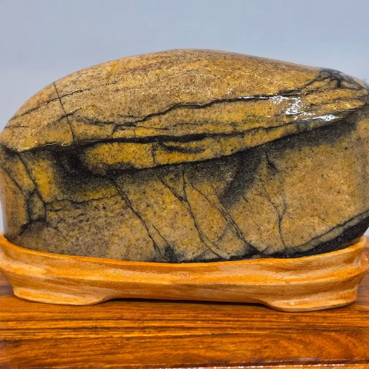 [BUNJANG] Namhan River Calligraphy Stone with Good Texture and Expressive Humor / 26092736 석질이 좋고 농담이 표현된 남한강 세필 문양석 수석 팝니다