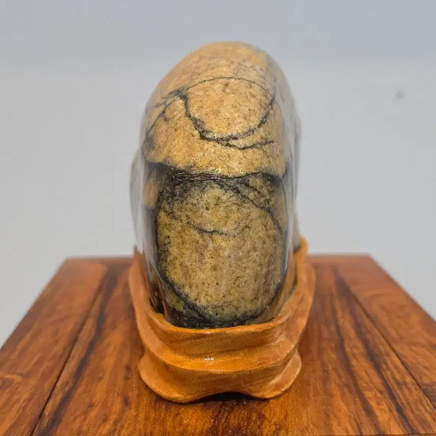 [BUNJANG] Namhan River Calligraphy Stone with Good Texture and Expressive Humor / 26092736 석질이 좋고 농담이 표현된 남한강 세필 문양석 수석 팝니다