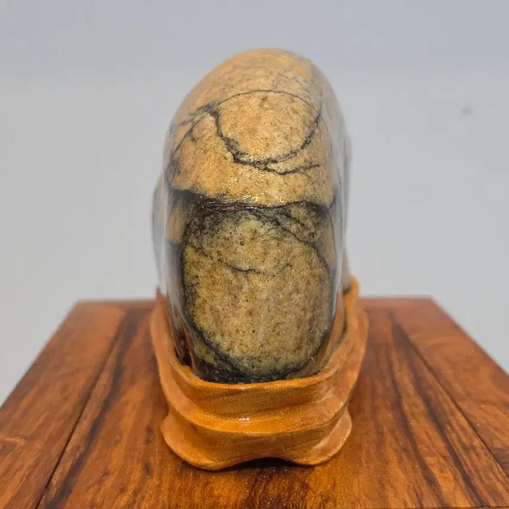 [BUNJANG] Namhan River Calligraphy Stone with Good Texture and Expressive Humor / 26092736 석질이 좋고 농담이 표현된 남한강 세필 문양석 수석 팝니다