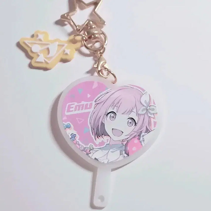 [BUNJANG] Proseka Emu Book Stand Uchiwa Keyring Bundle Set / 프로세카 에무 책받침 우치와 키링 일괄 판매