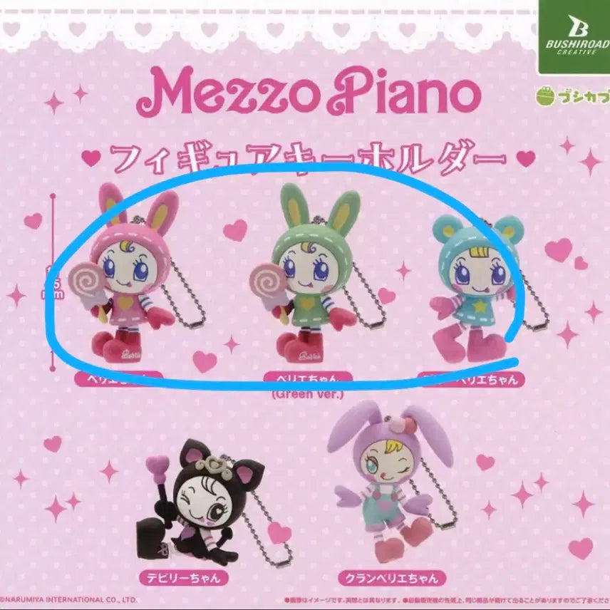 [BUNJANG] Mezzo Piano Mascot Keyring Gacha Bundle Set / 일괄 메조피아노 마스코트 키링 가챠