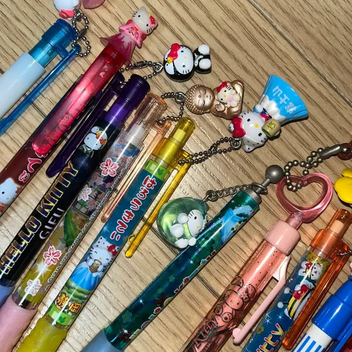 [BUNJANG] Vintage Kitty Pen/Mechanical Pencil Bundle / 일괄)고전키티펜/고전키티샤프/눈토끼/물방울/간호사/불상키티/키티알맹이