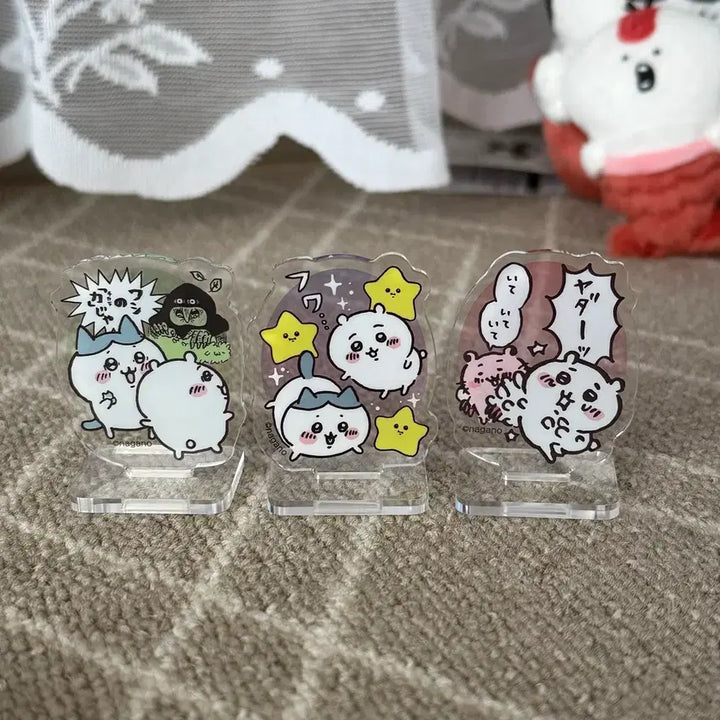 [BUNJANG] Chiikawa Acrylic Stand Set of 3 / 치이카와 아크릴 스탠드 3종 세트(단품노노)