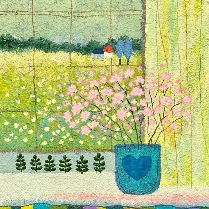 [BUNJANG] Landscape Painting with Flowers in Frame / 꽃이 있는 풍경 그림 액자