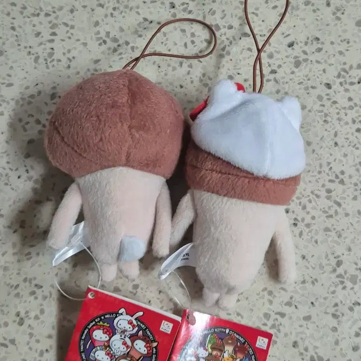 [BUNJANG] Hello Kitty Nameko Collaboration Keychain Strap / (일괄가격) 고전 일본 정품 헬로키티 나메코 키링 스트랩