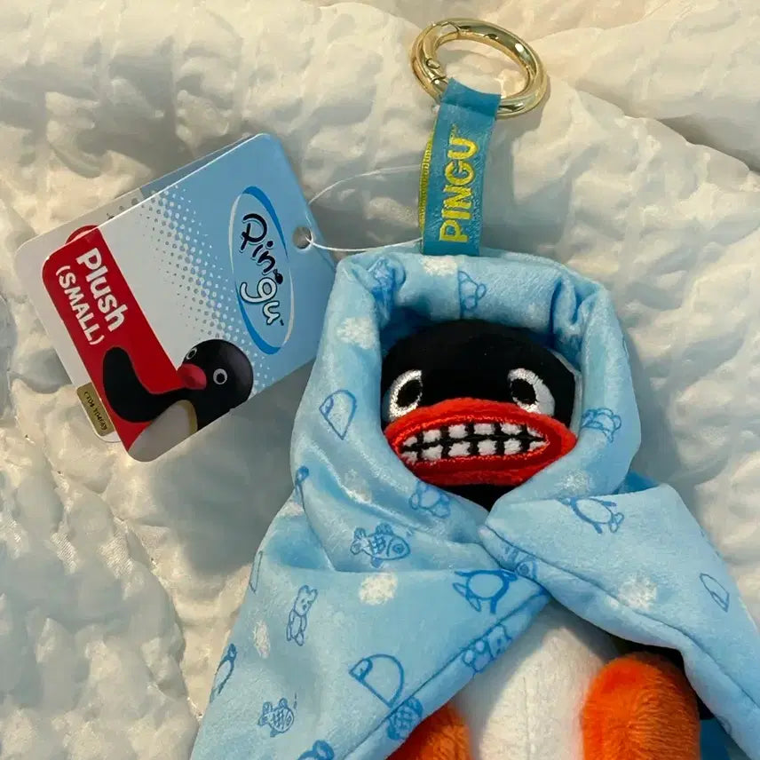 [BUNJANG] Pingu Cold Costume Plush Keychain / 택0,새상품) 핑구 감기 코스튬 인형 키링
