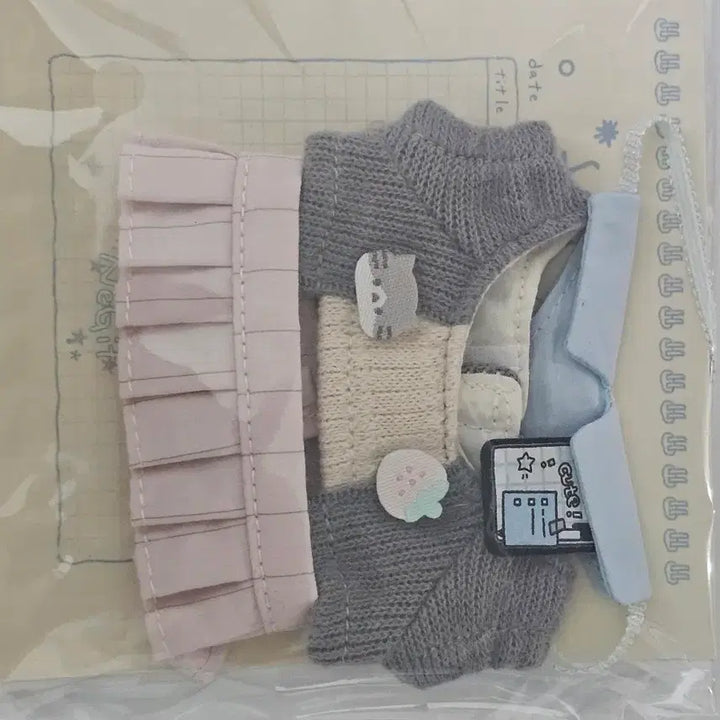 [BUNJANG] 10cm Doll Clothes Winter Uniform Set / 10cm 인형옷 겨울 교복 세트