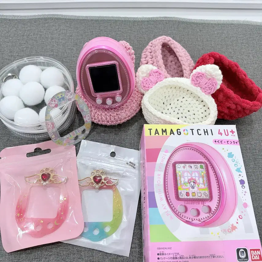 [BUNJANG] Tamagotchi 4U+ Baby Pink (Used) / 다마고치 포플(4u+, 포유플러스) 베이비핑크 박스O