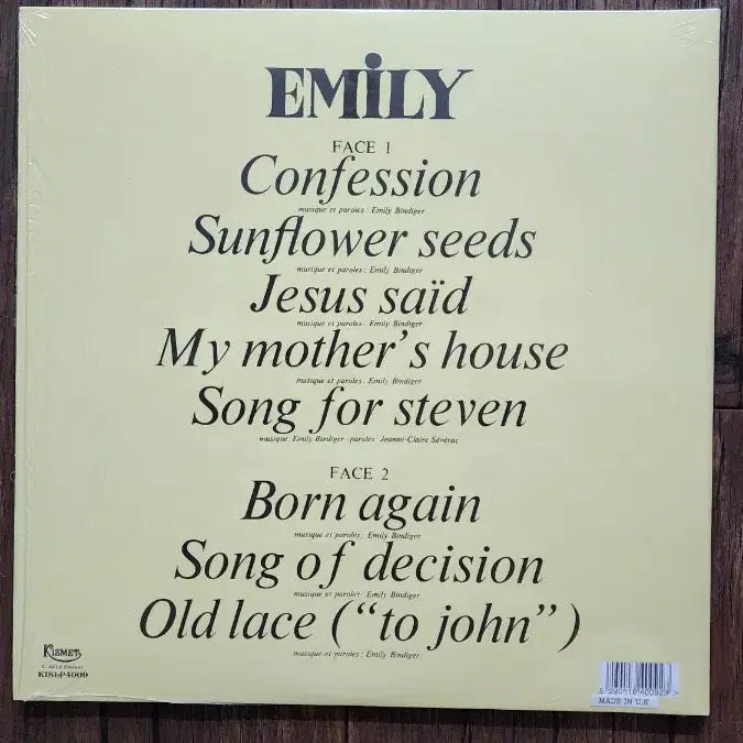 [BUNJANG] Emily Bindiger 2012 Reissue Vinyl LP / 희귀!!! Emily bindiger 2012년 유일한 재발매 m/nm++