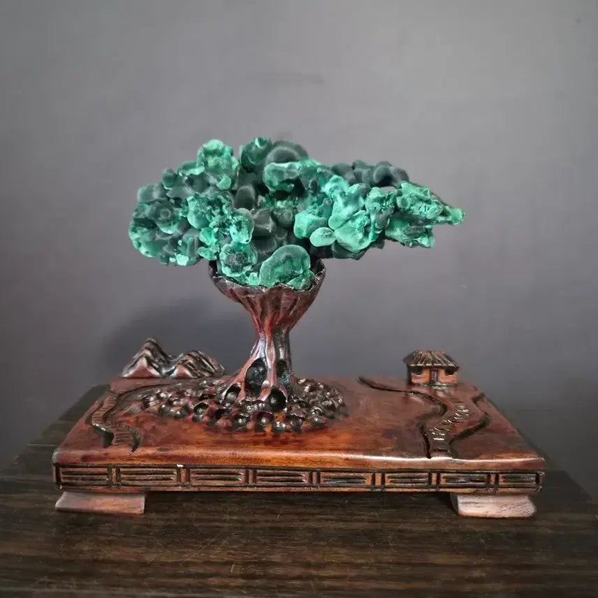[BUNJANG] Malachite Natural Stone Display Stand / 수석(연출좌대)