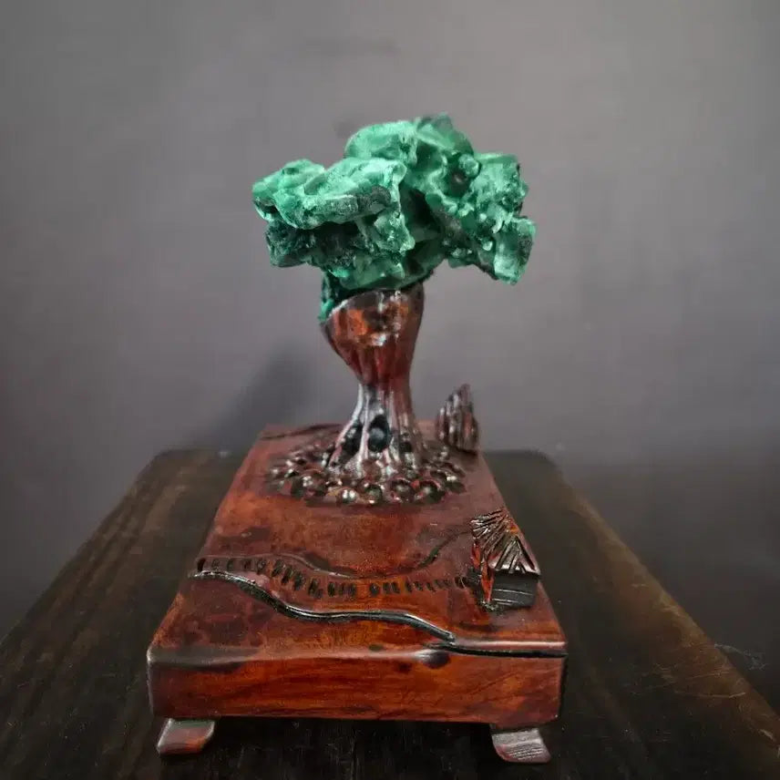[BUNJANG] Malachite Natural Stone Display Stand / 수석(연출좌대)