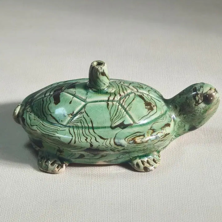 [BUNJANG] Goryeo Dynasty Celadon Turtle-shaped Inkstone / 송 교태자기 거북형연적