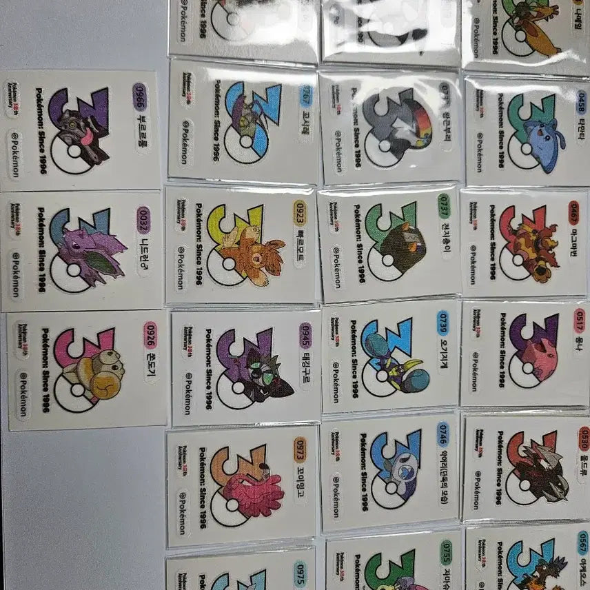 [BUNJANG] Pokemon 30th Anniversary Logo Sticker / 포켓몬 30주년 로고 띠부씰 판매 개당