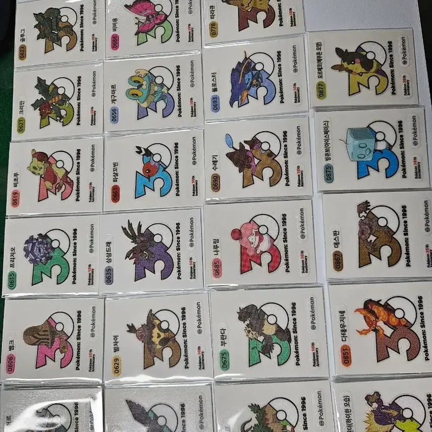 [BUNJANG] Pokemon 30th Anniversary Logo Sticker / 포켓몬 30주년 로고 띠부씰 판매 개당