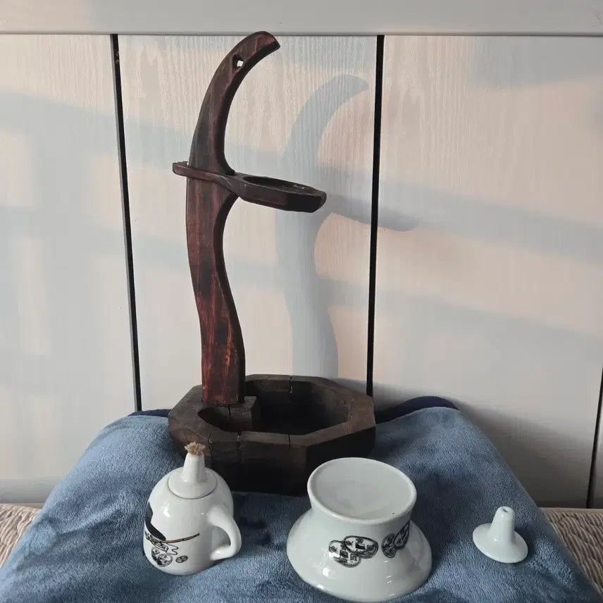 [BUNJANG] Antique Oil Lamp Set / 등잔대 셋트