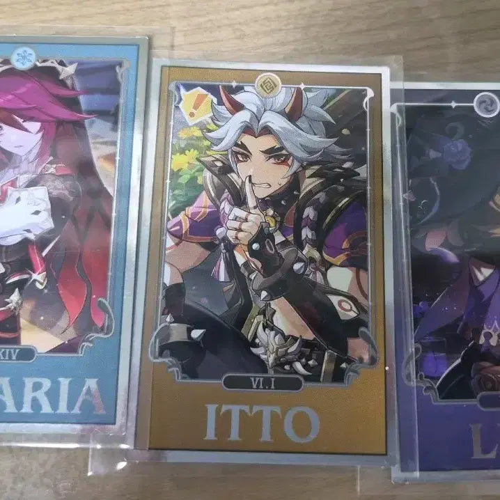 [BUNJANG] Genshin Impact 2025 Fortune Telling Cards Bundle (Rosaria, Itto, Lisa) / 원신 2025 점괘 3장(로자리아, 이토, 리사)일괄