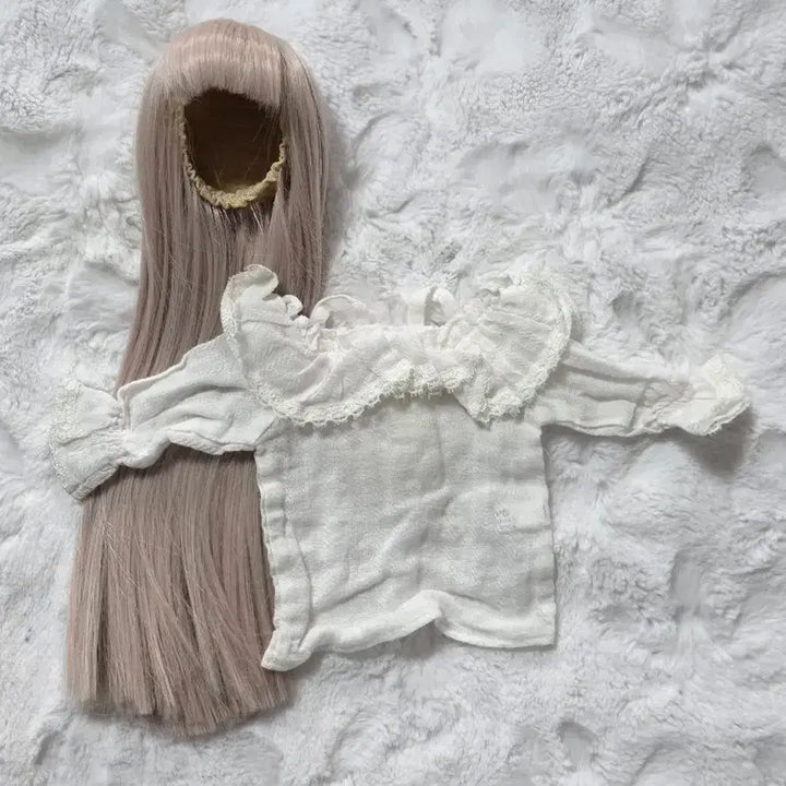 [BUNJANG] Nine9 MSD Off-Shoulder Blouse + Wig Set / msd 나인나인 오프숄더 블라우스+가발