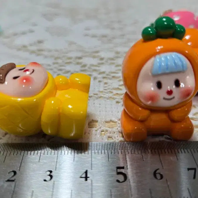 [BUNJANG] Fruit Character Figures Set / 과일 인형 장식  피규어  5개 3000원