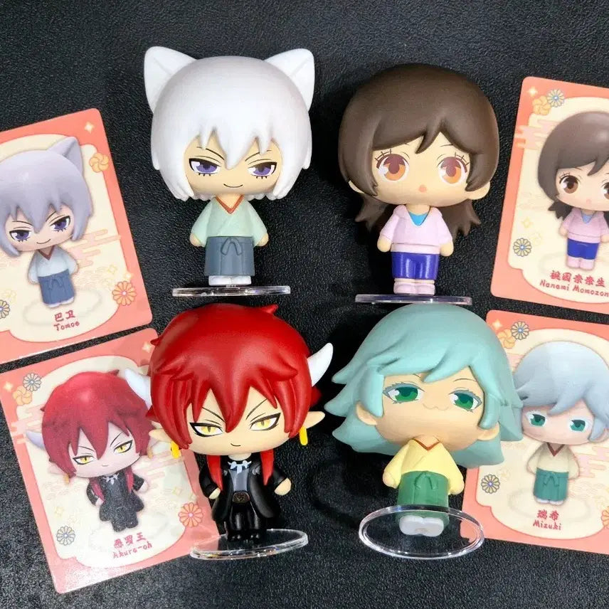 [BUNJANG] Kamisama Kiss Mini Figure 4-Piece Full Set / 오늘부터신령님 오신 나나미 토모에 미즈키 악라왕 미니피규어 4종 풀세트