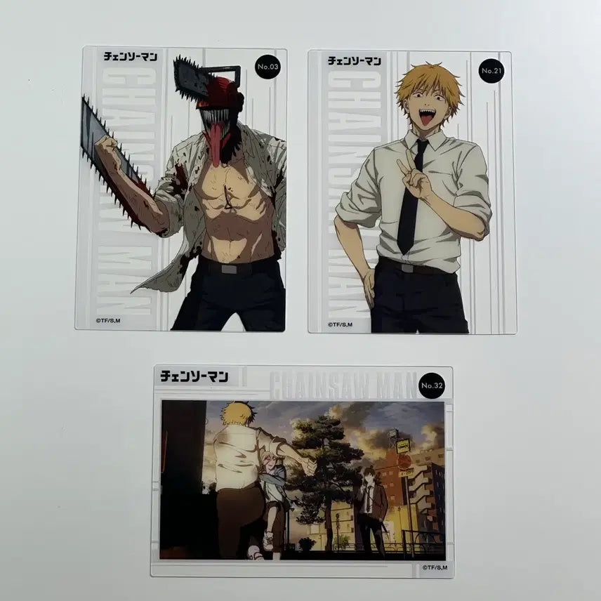 [BUNJANG] Chainsaw Man Clear Card Collection Gum Bundle Set / [일괄] 체인소맨 투명 클리어 카드 컬렉션 껌 / 덴지, 파워, 하야카와 아키